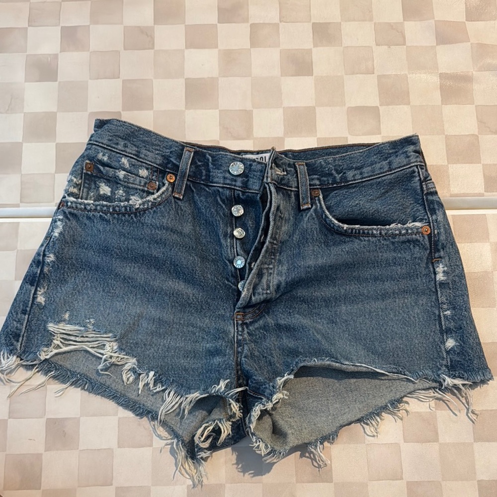 Agolde dark blue Parker shorts